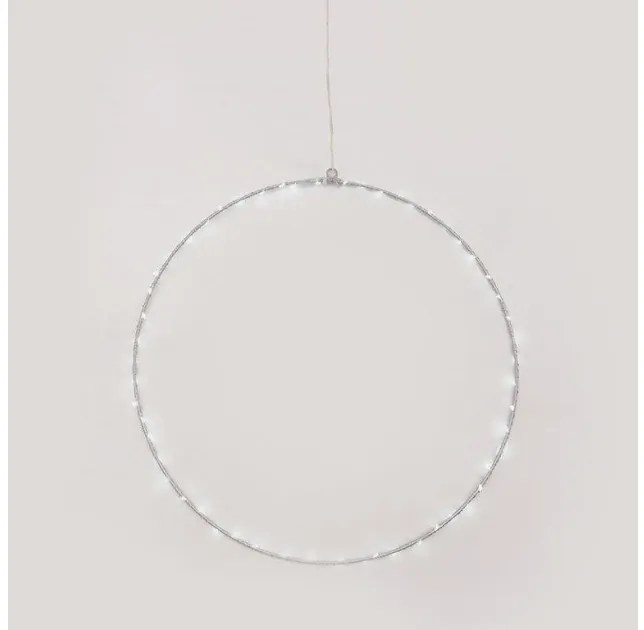 Χριστουγεννιάτικο Στεφάνι με 55 Mini LED Φ40 ACA-X065524227-Λευκό X065524227