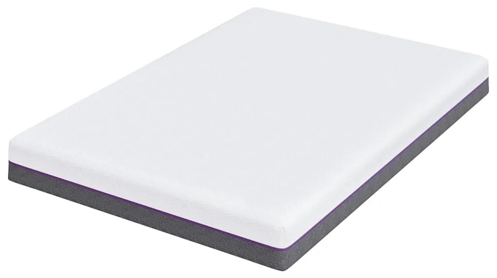vidaXL Στρώμα Λευκό και Γκρι 140 x 200 cm Pěna