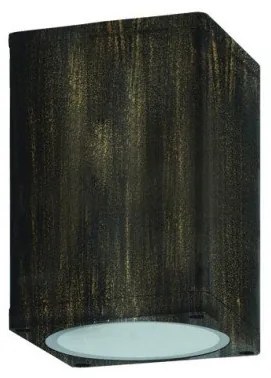 Σποτ Φωτιστικό Οροφής E27 IP65 Ορθογώνιο 35W Dasa ACA-LG2402E27GB-Μαύρο-Χρυσό LG2402E27GB