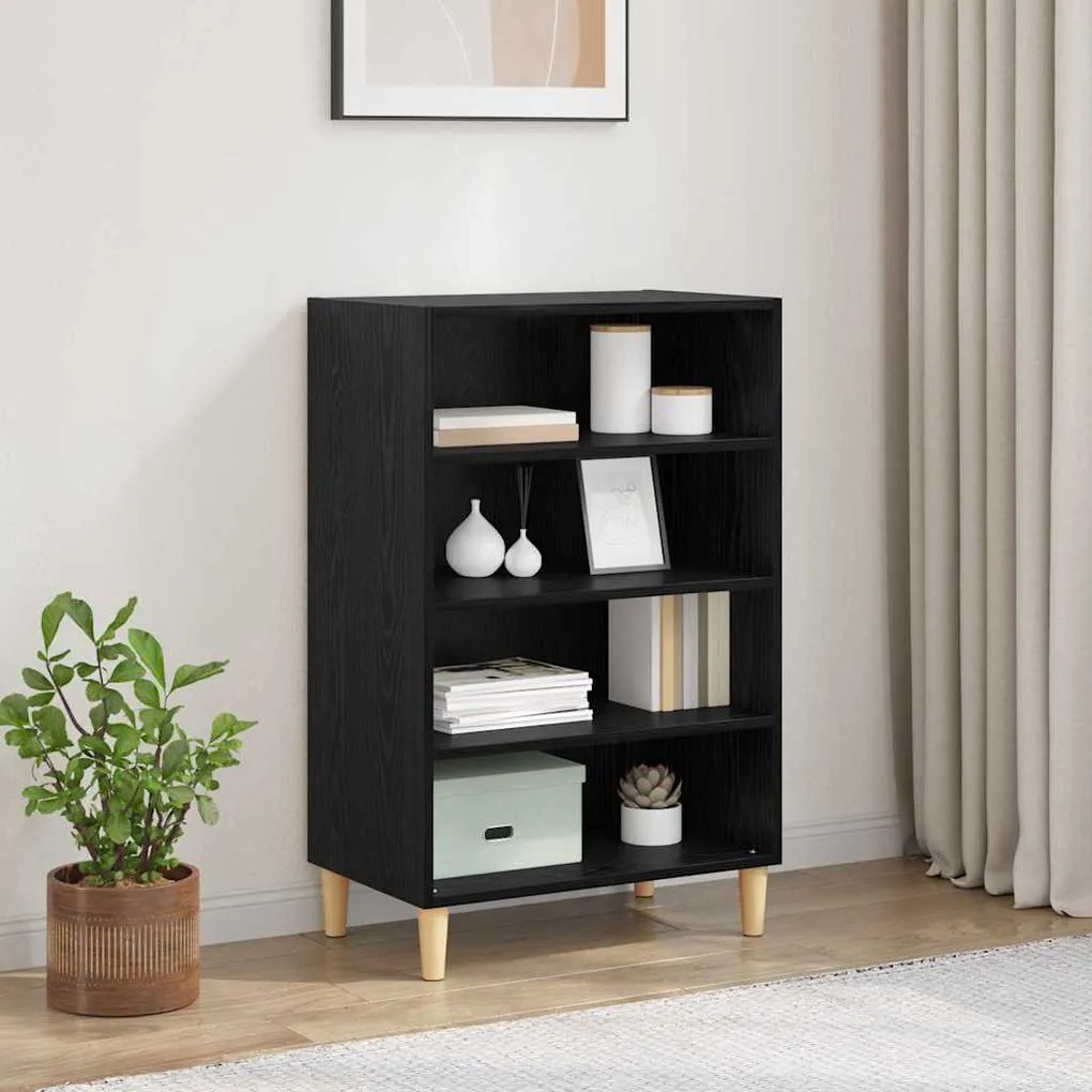 vidaXL Πλαϊνό γραφείο Μαύρη δρυς 57 x 35 x 89.5 εκ. Επεξεργασμένο ξύλο