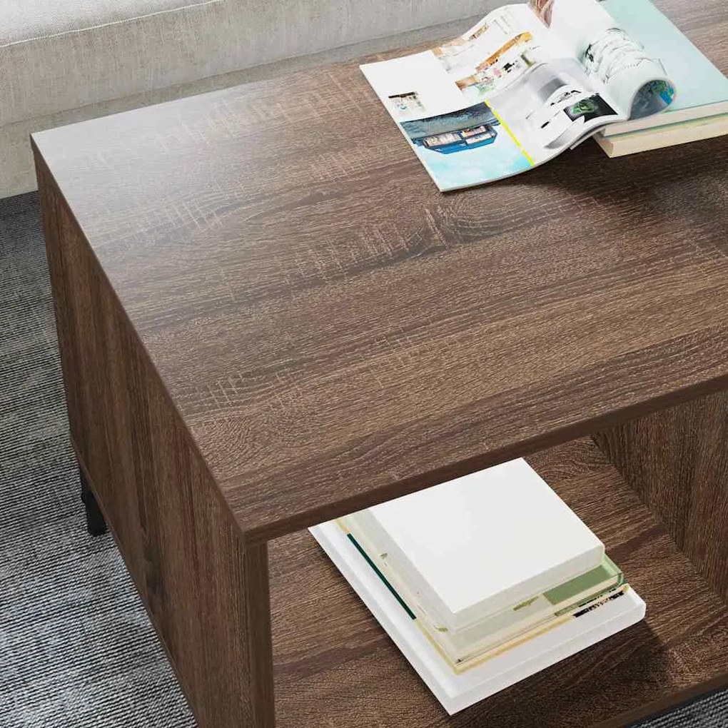 vidaXL Τραπεζάκι σαλονιού Καφέ δρυς 90 x 49 x 46 εκ.