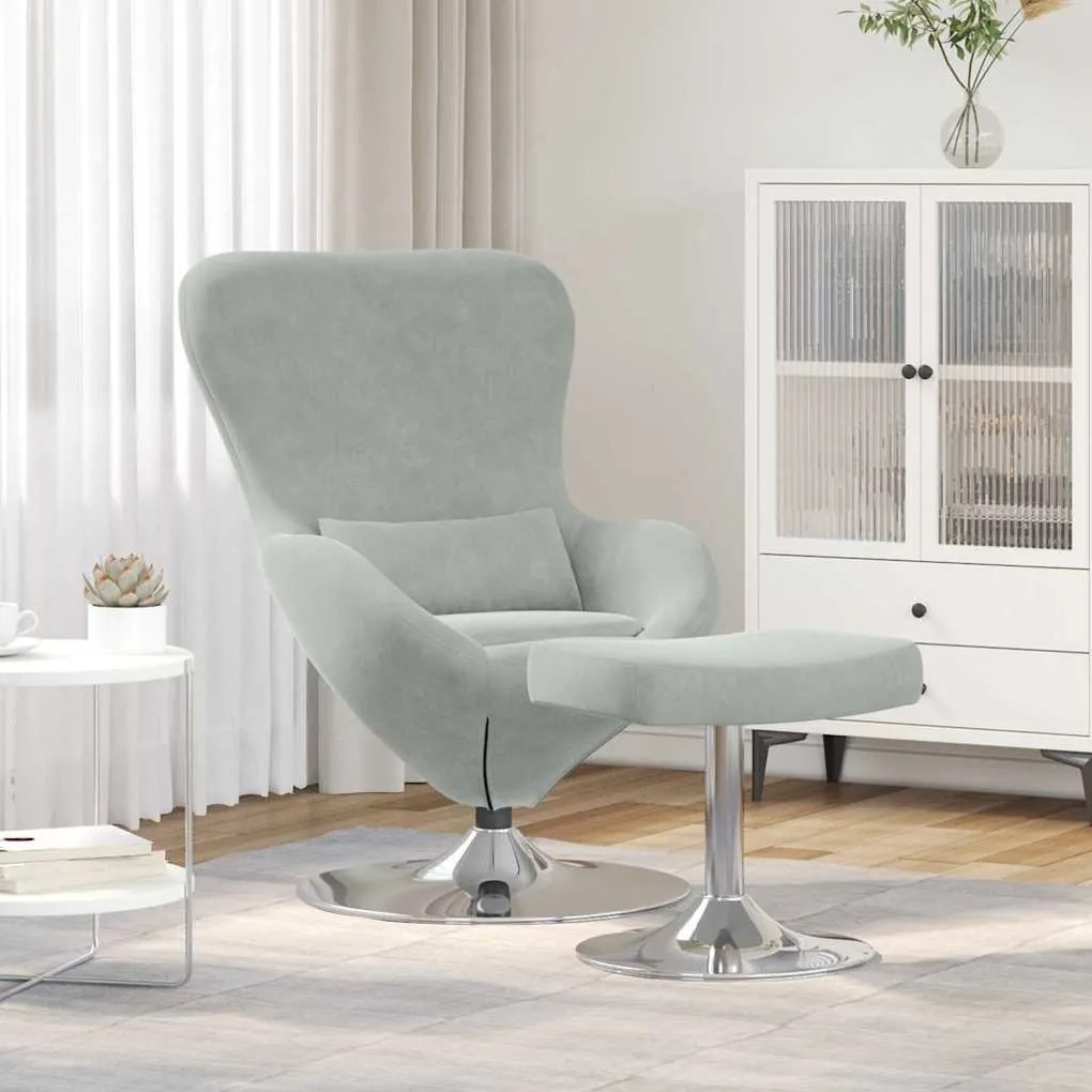 vidaXL Πολυθρόνες, Καρέκλες και Καθίσματα 2 pcs Ανοιχτό γκρι Κανονικό