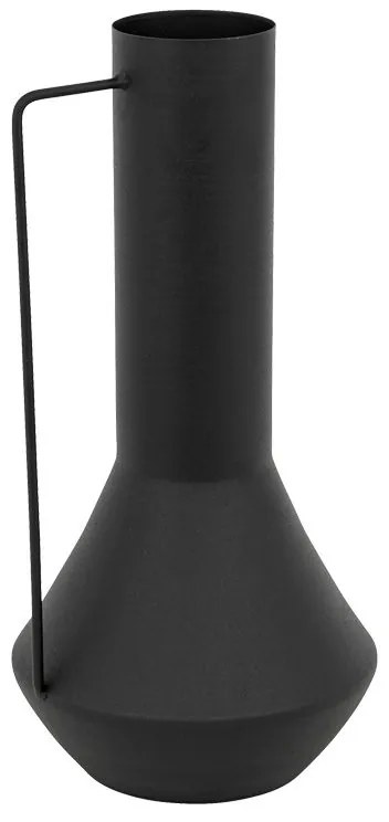 Βάζο Genmary pakoworld μεταλλικό σε μαύρη απόχρωση Φ17x34.5εκ