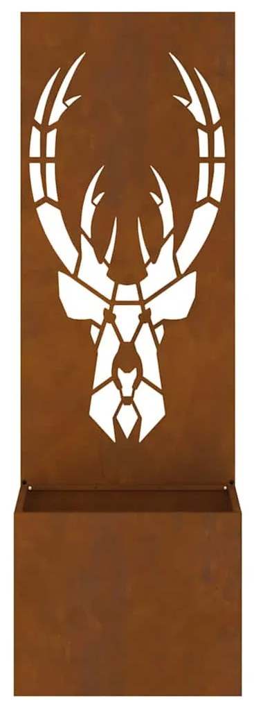 vidaXL Γλάστρα Κήπου με Διακοσμητική Πάνελ Σκ rusty 50 x 140 cm