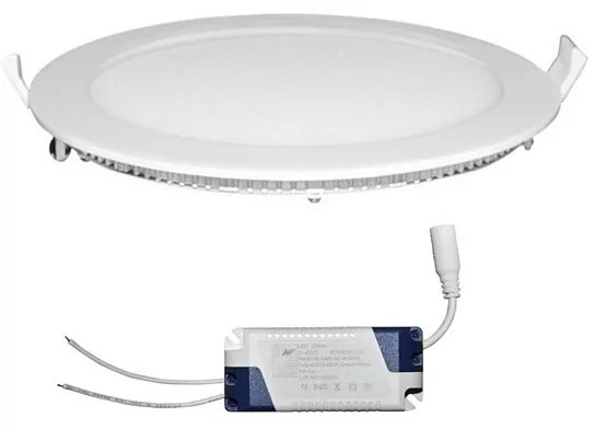Adeleq Led Φωτιστικό Ψευδοροφής Αλουμινίου Στρογγυλό 24W 6300K 120° Λευκό D220cm 21-025110