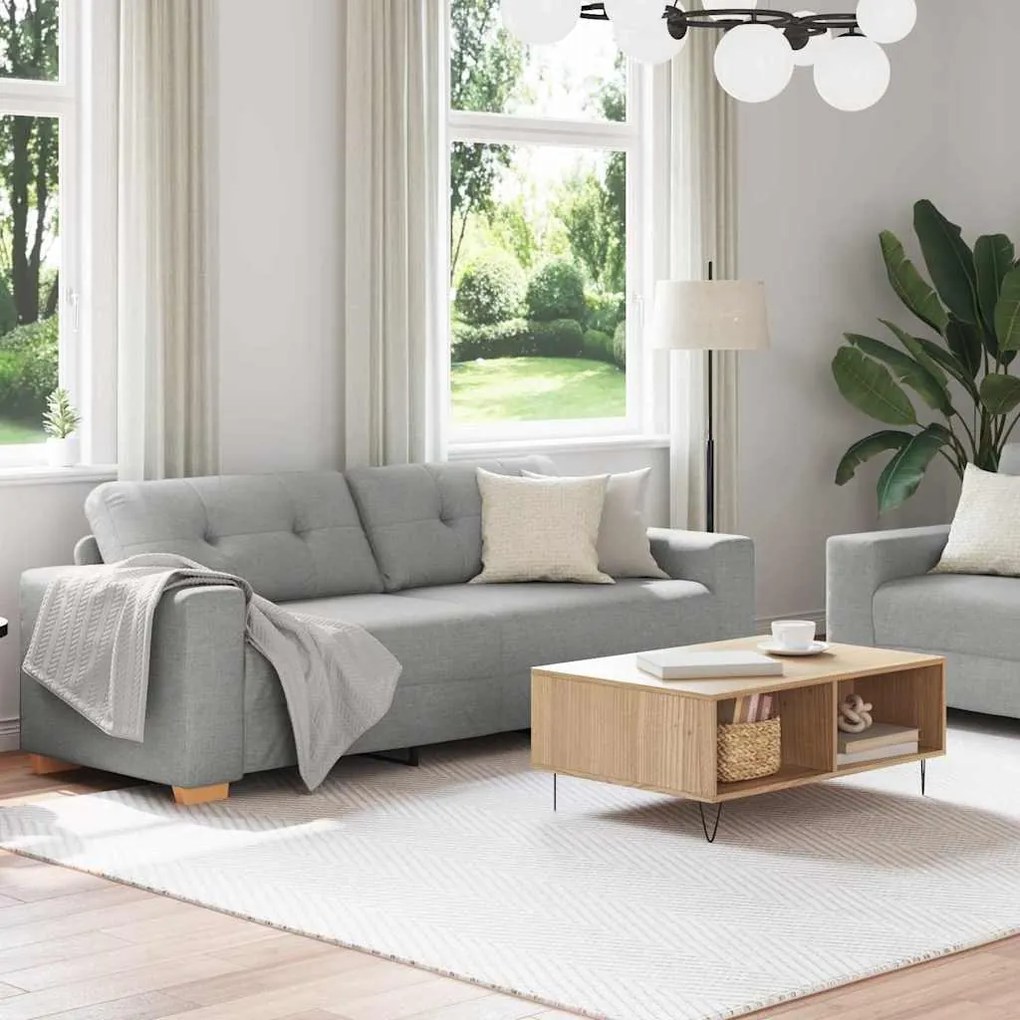 vidaXL Σετ Καναπέ με μαξιλάρι 2 pcs Γκρι 221 x 78 x 80 εκ Ύφασμα