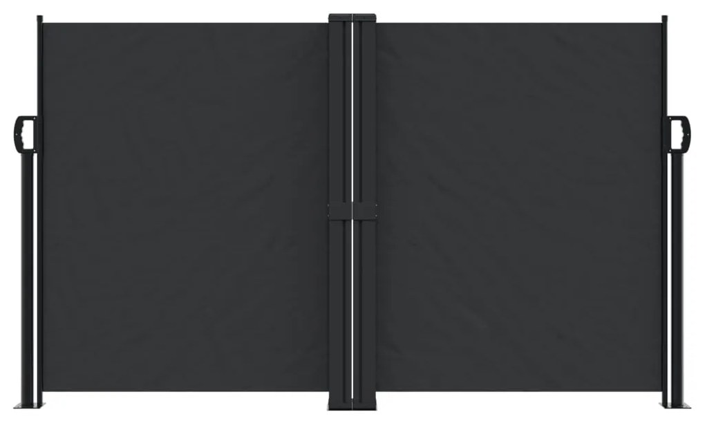 vidaXL Διαχωριστικό Βεράντας Συρόμενο Μαύρο 140 x 1200 εκ.