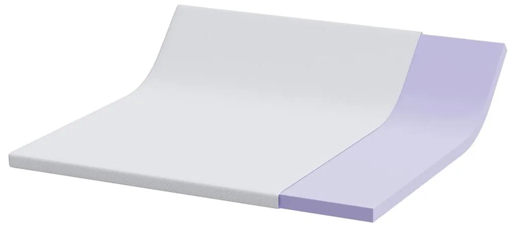 vidaXL Στρώμα επικάλυψης Λευκό 180 x 200 cm Υφασμα Jacquard