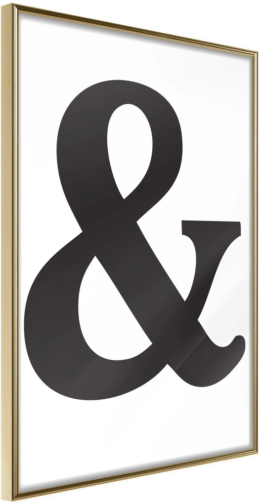 Αφίσα - Ampersand (Black) - 40x60 - Χρυσό - Χωρίς πασπαρτού