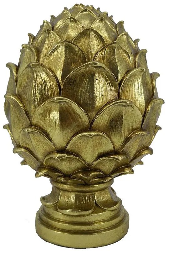 Διακοσμητικό Αντικείμενο Επιτραπέζιο Golden Pinus 022306 D16xH25cm Gold Polyresin