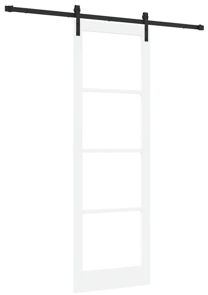 vidaXL Συρόμενη Πόρτα ORKDAL Λευκό 78 x 232 cm Μασίφ ξύλο πεύκου