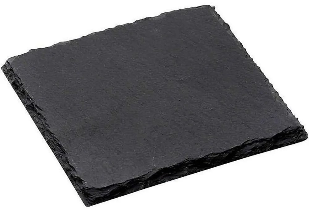 Σουβέρ Πέτρινο (Σετ 6Τμχ) FAG104 10x10cm Black Espiel Slate