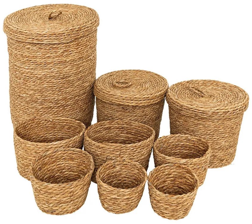 ΨΆΘΙΝΑ &amp; ΥΦΑΣΜΆΤΙΝΑ ΚΑΛΆΘΙΑ PANIER JONC LIT X9