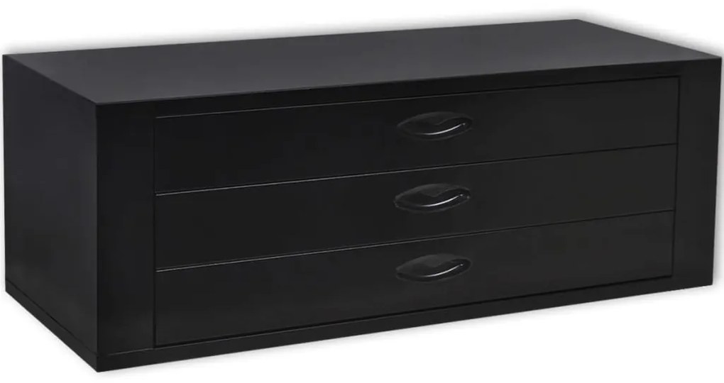 Εργαλειοθήκη/Συρταριέρα Εργαλείων με 3 Συρτάρια Μαύρη Μεταλλική