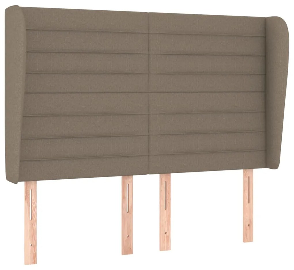 vidaXL Κρεβάτι Boxspring με Στρώμα Taupe 140x200 εκ. Υφασμάτινο