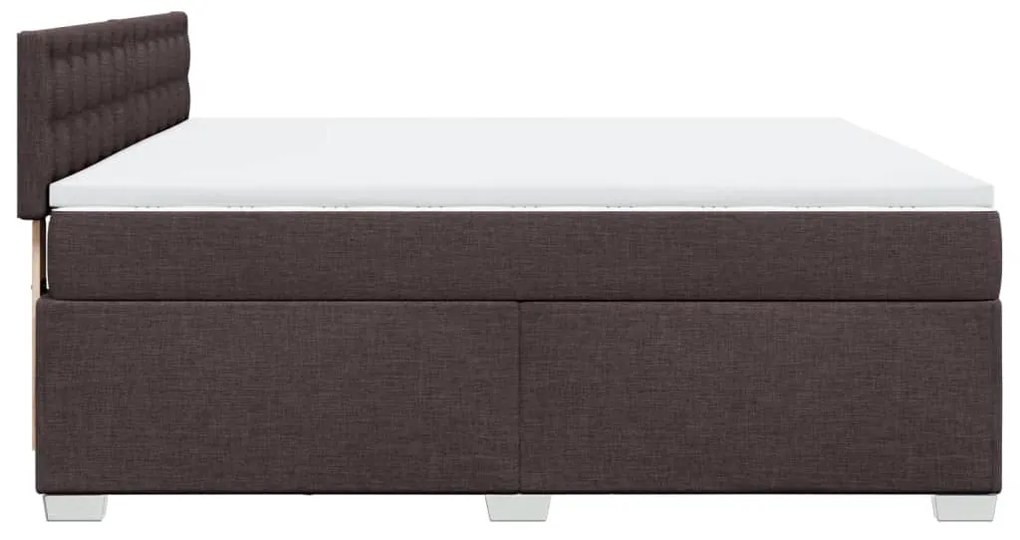 ΚΡΕΒΑΤΙ BOXSPRING ΜΕ ΣΤΡΩΜΑ ΣΚΟΥΡΟ ΚΑΦΕ 180X200 ΕΚ ΥΦΑΣΜΑΤΙΝΟ 3288284