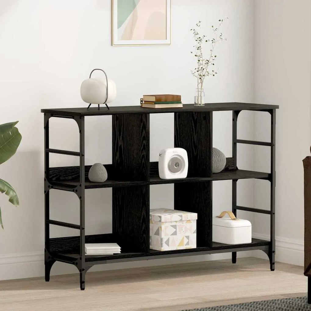 vidaXL Πλαϊνό γραφείο Μαύρη Οξυά 102 x 32 x 73,5 εκ