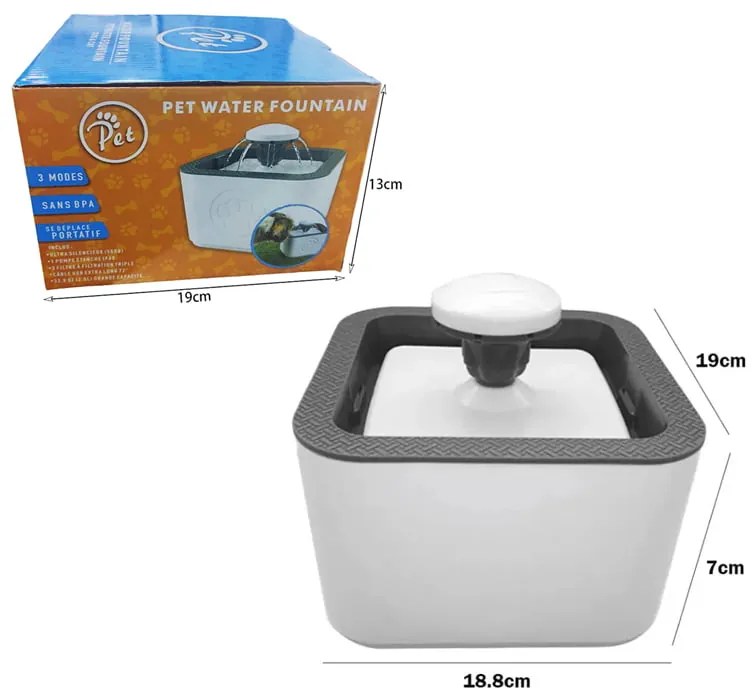 Αυτόματος διανομέας νερού/Συντριβάνι - Pet Water Fountain 2.5lt
