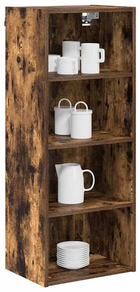 vidaXL Κρεμαστό ντουλάπι Καπνιστό Δρύς 40 x 29,5 x 100 εκ.