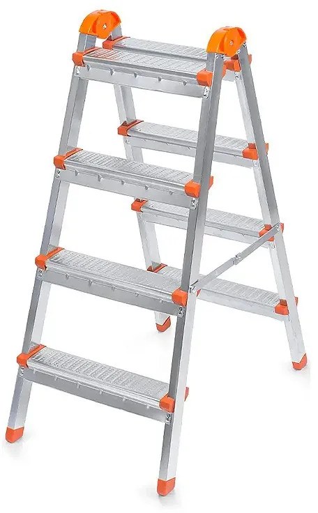 Perilla Σκάλα Double Step Μεταλλική 4+4 Σκαλοπάτια 93εκ.