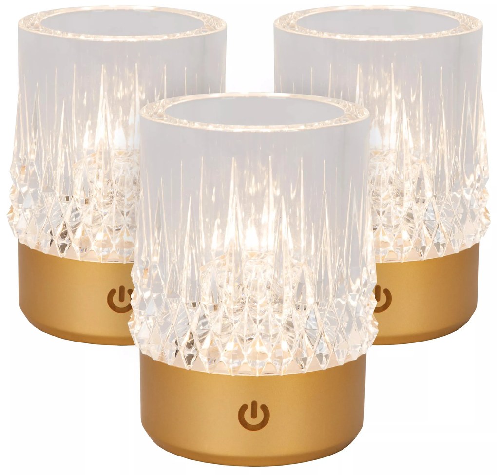Φωτιστικό Επιτραπέζιο Lucide 46520-03-02 LILY Χρυσό Χρώμα (Gold Coloured)|Διάφανο (Transparent) 2700 K