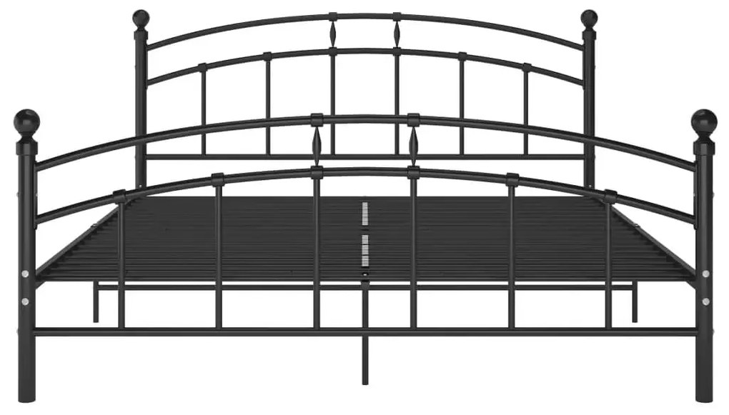 vidaXL Πλαίσιο Κρεβατιού Μαύρο 160 x 200 εκ. Μεταλλικό