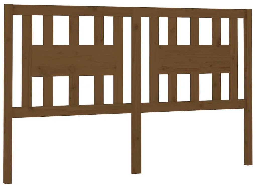 vidaXL Κεφαλάρι Κρεβατιού Μελί 166 x 4 x 100 εκ. από Μασίφ Ξύλο Πεύκου