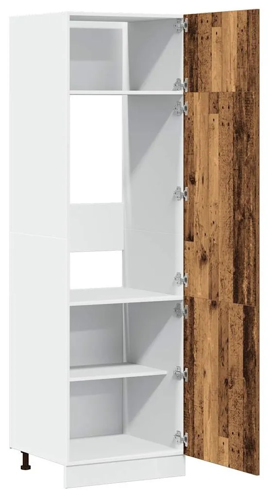 vidaXL Ντουλάπι Ψυγείου "Lyon" Παλιό Ξύλο 60x57x207 εκ. από Τεχνητό Ξύλο