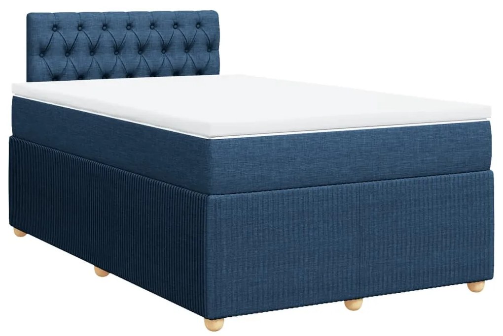 ΚΡΕΒΑΤΙ BOXSPRING ΜΕ ΣΤΡΩΜΑ ΜΠΛΕ 120X190 ΕΚ. ΥΦΑΣΜΑΤΙΝΟ 3289708