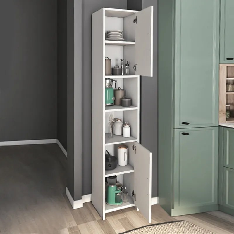 Ντουλάπι κουζίνας - μπάνιου Hobbes Megapap χρώμα λευκό 35x30x182,3εκ.