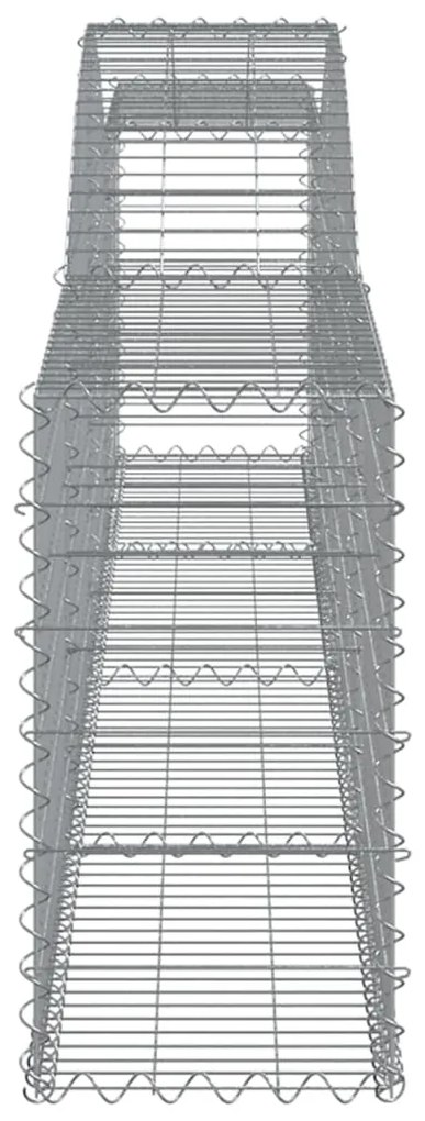 Συρματοκιβώτια Τοξωτά 20 τεμ. 400x30x60/80 εκ. Γαλβαν. Ατσάλι - Ασήμι