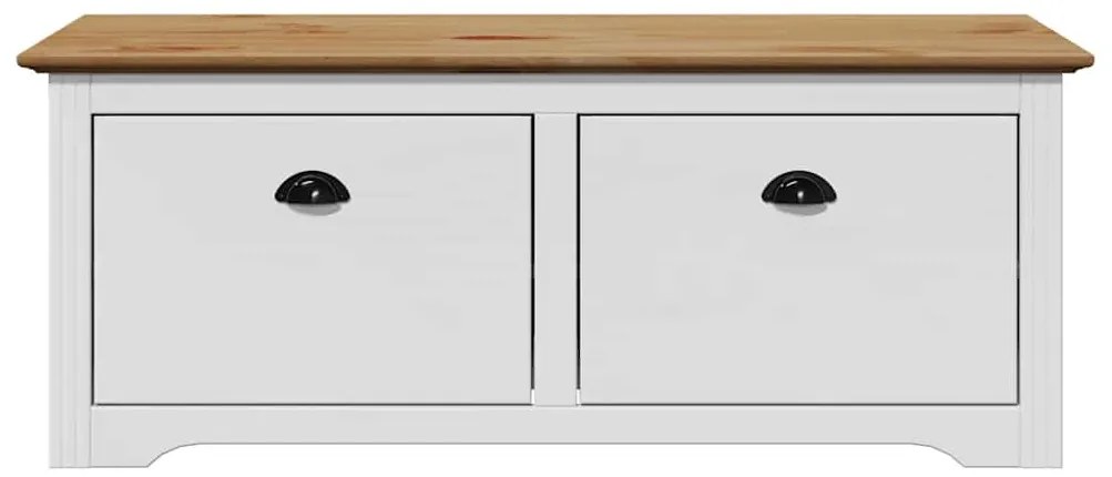 Πάγκος διαδρόμου vidaXL BODO Λευκό και καφέ 114x40x45 cm