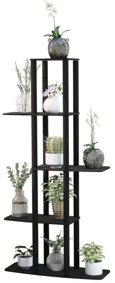 Ανθοστήλη Gardenia 282PTR1318 60x20x140cm Black Hanah Home Mdf,Ξύλο