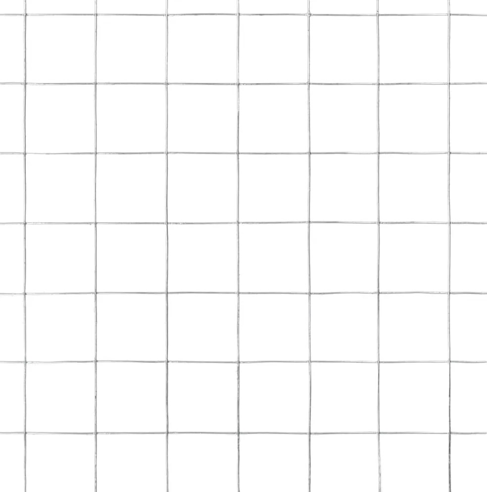 vidaXL Συρματόπλεγμα Κοτετσόσυρμα Ασημί 25 x 1,5 μ. Γαλβαν. Ατσάλι