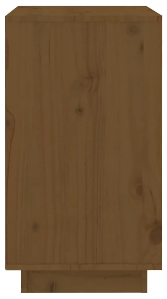 Κάβα Κρασιών Μελί 55,5x34x61 εκ. από Μασίφ Ξύλο Πεύκου - Καφέ