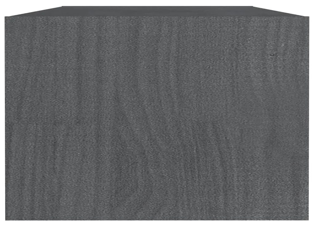 vidaXL Τραπεζάκι Σαλονιού Γκρι 110 x 50 x 34 εκ. από Μασίφ Ξύλο Πεύκου