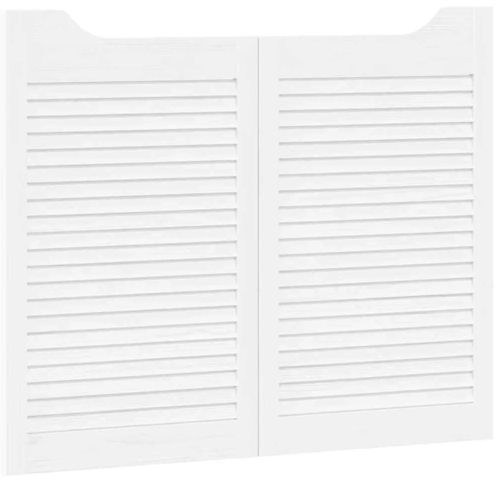 vidaXL Swing Doors Louvred Design 2 ζευγών Λευκό 80x100 cm