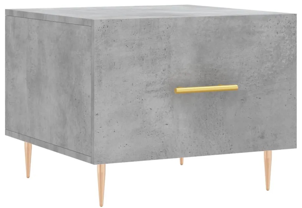 vidaXL Τραπεζάκι Σαλονιού Γκρι Σκυροδ. 50 x 50 x 40 εκ. Επεξεργ. Ξύλο