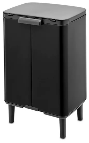 Κάδος απορριμμάτων Brabantia Bo Small Hi 12L, Ομαλό και αθόρυβο άνοιγμα, Csúszásgátló talp, Μαύρο