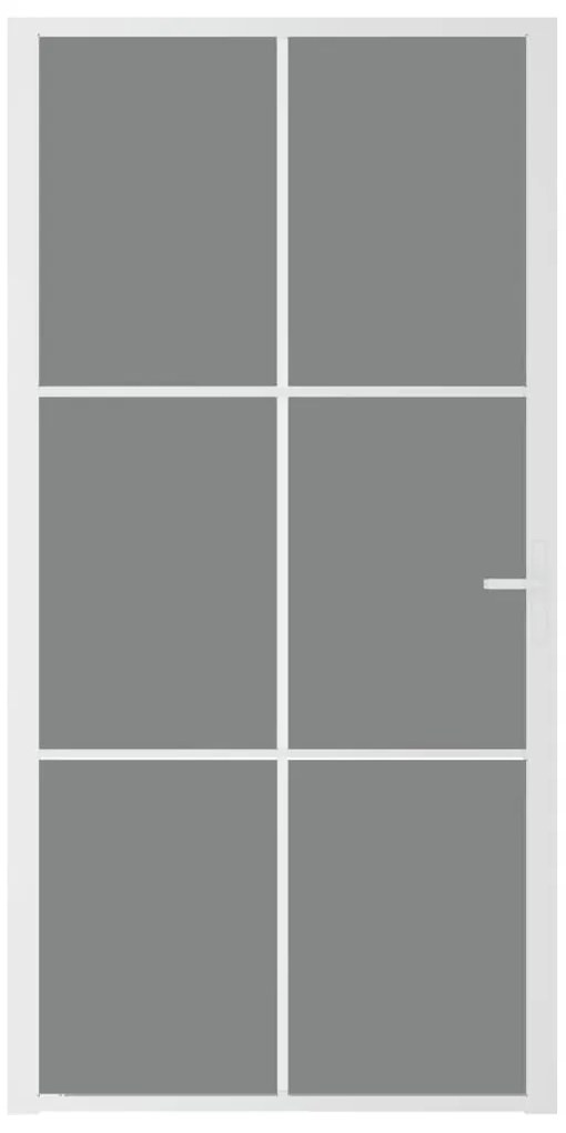 vidaXL Εσωτερική Πόρτα 102,5x201,5 εκ. Λευκή ESG Γυαλί και Αλουμίνιο
