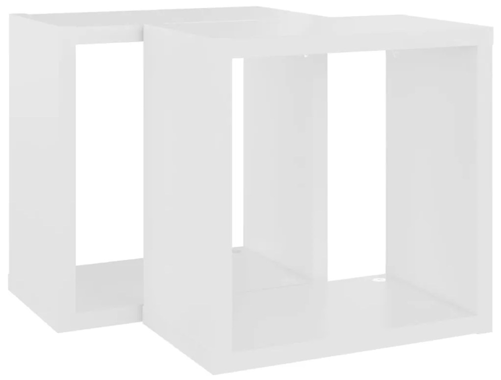 vidaXL Ράφια Κύβοι Τοίχου 2 τεμ. Λευκά 26 x 15 x 26 εκ.