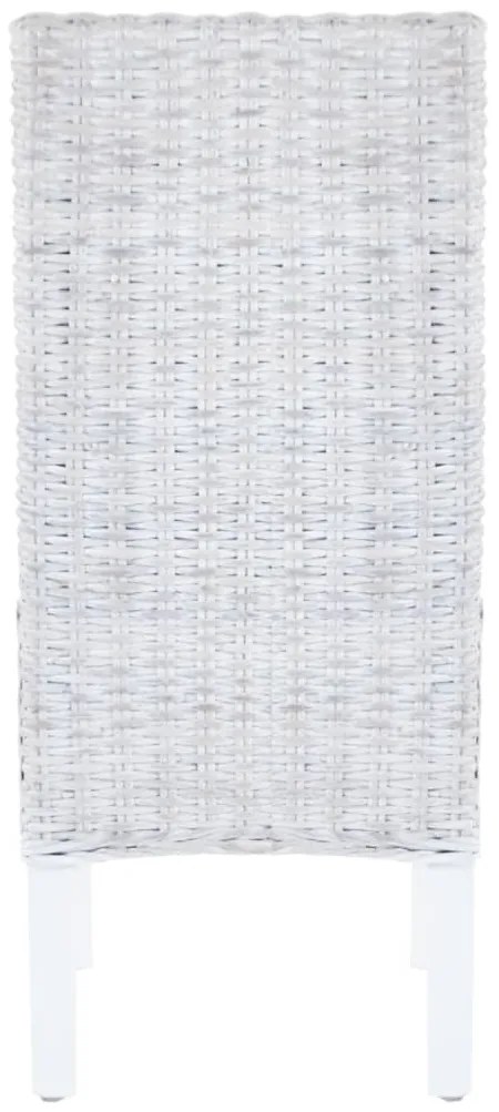 vidaXL Καρέκλες Τραπεζαρίας 2 τεμ. Αν. Καφέ από Ρατάν Kubu Ξύλο Μαόνι