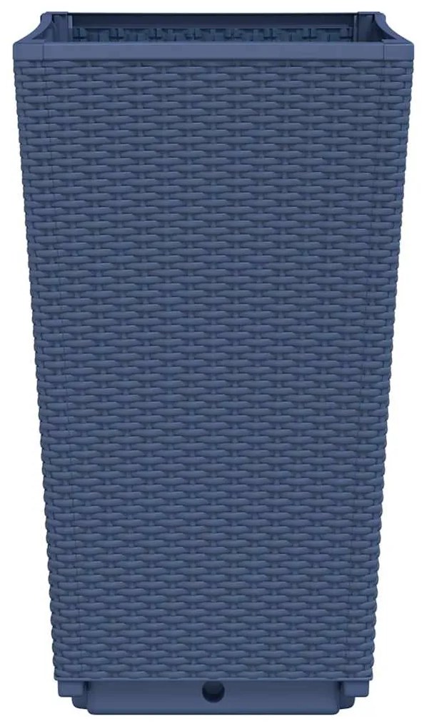 vidaXL Ζαρντινιέρες Κήπου 4 τεμ. Μπλε Γκρι 32,5x32,5x57 εκ. Πολυπροπυλένιο