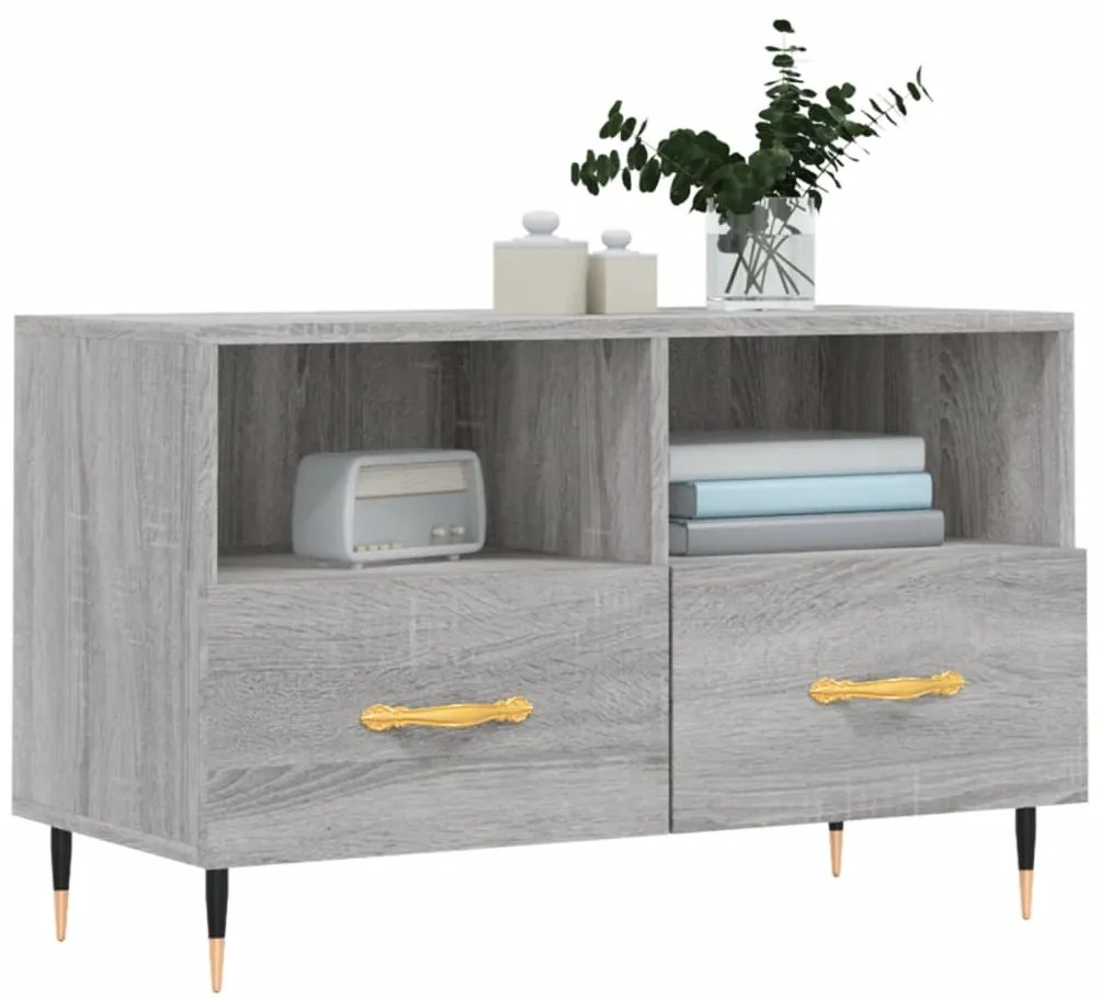 vidaXL Έπιπλο Τηλεόρασης Γκρι Sonoma 80x36x50 εκ. από Επεξεργ. Ξύλο