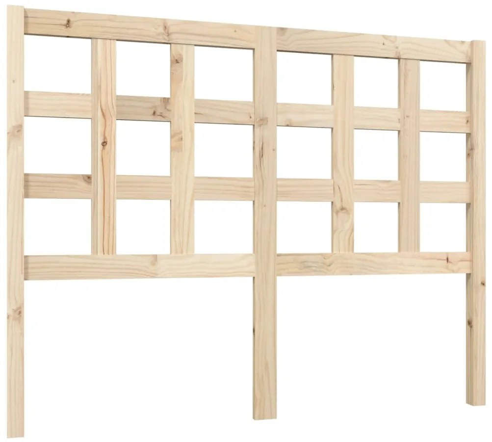 vidaXL Κεφαλάρι Κρεβατιού 125,5 x 4 x 100 εκ. από Μασίφ Ξύλο Πεύκου