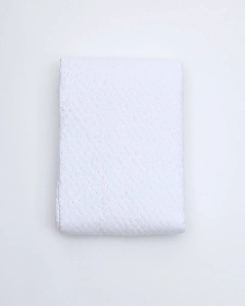 3D Ζακάρ Κουβερλί Κουβέρτα Γεωμετρικό Pattern Augerinos Super Υπέρδιπλη (260x280cm) Άσπρο