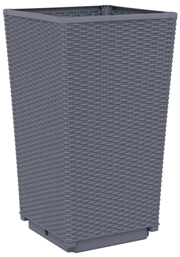 vidaXL Ζαρντινιέρες Κήπου 2 τεμ. Μπλε Γκρι 32,5x32,5x57 εκ. Πολυπροπυλένιο