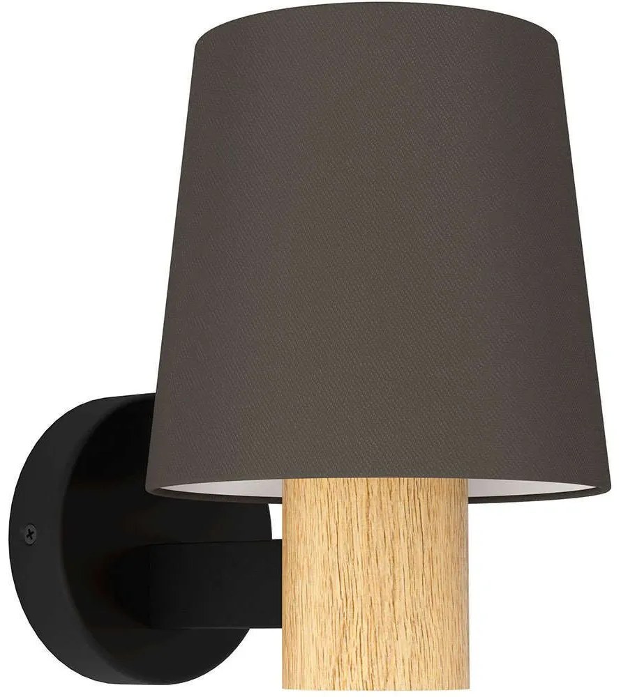 Φωτιστικό Τοίχου - Απλίκα Edale 43783 15x21,5cm 1xΕ27 40W Multi Eglo Steel,Fabric,Wood