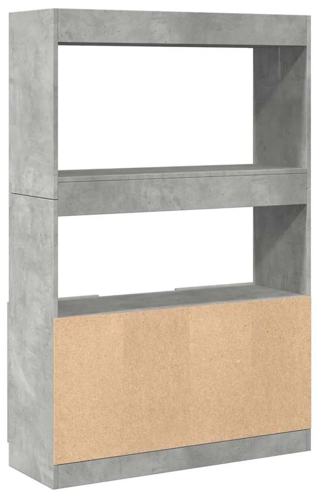 vidaXL Ντουλάπι Γκρι Σκυρ. 92x33x140 εκ. από Επεξεργασμένο Ξύλο