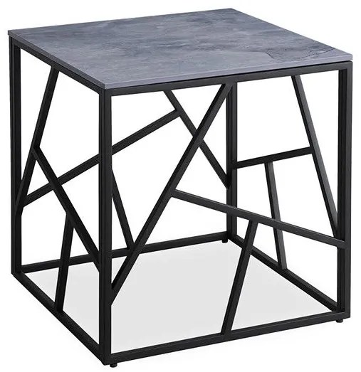Uni 2 Τραπεζακι Σαλονιου Γκρι Μαρμαρο 55x55x55